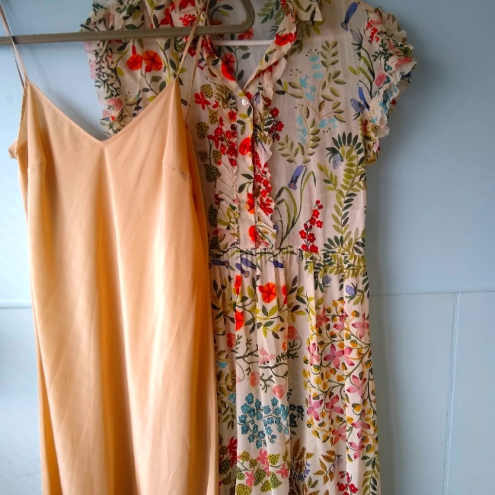 REDValentino floral casual dress with slip